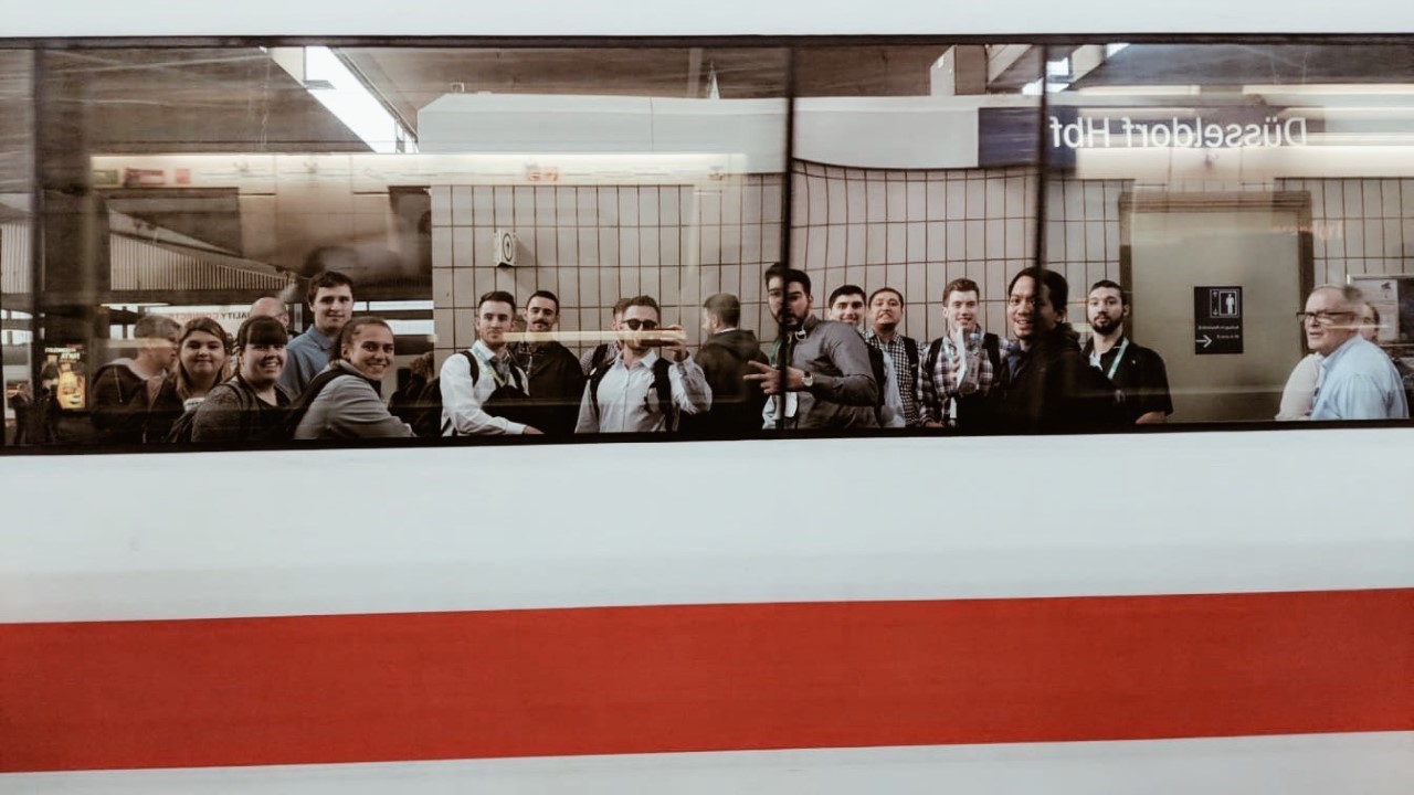 group pix at the train station