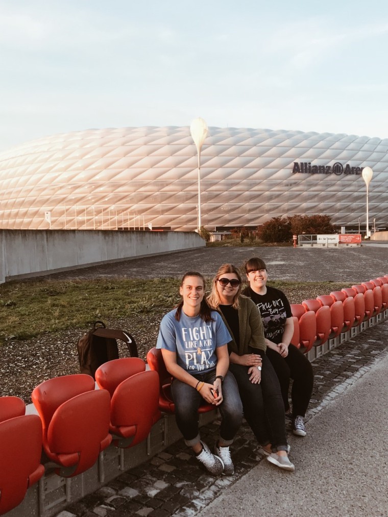 Students at Allianz Arena